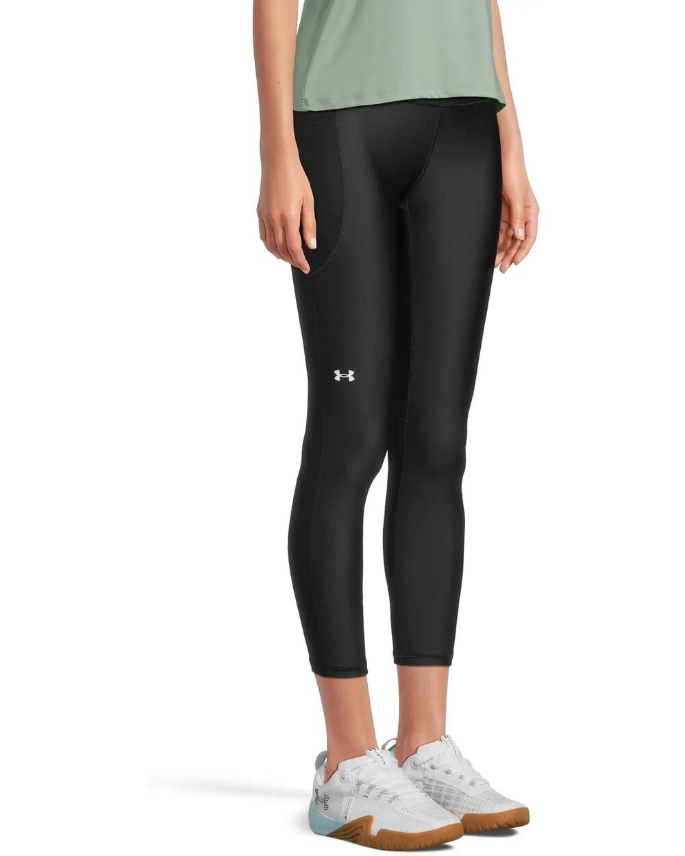 NWT Under Armour HeatGear Armour Ankle Crop Leggings Black Women’s M